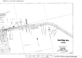 Plat Map of Great Northern Facilities at Clayton, Washington, undated