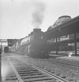 Union Pacific Railroad steam locomotive number 7014 at Tacoma, Washington in 1975.