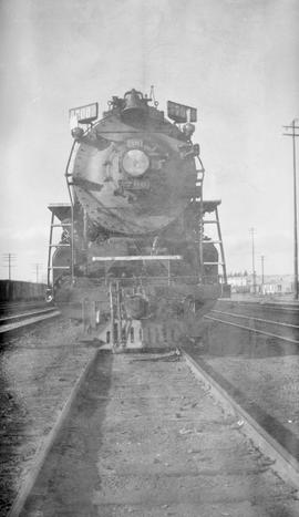 Spokane, Portland & Seattle Railway steam locomotive number 700 at Vancouver, Washington in 1...