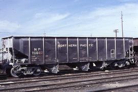 Northern Pacific hopper car number 71022 at Albuquerque, New Mexico, in 1978.