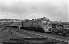 Amtrak diesel locomotive 9972 at Tacoma, Washington on December 14, 1971.