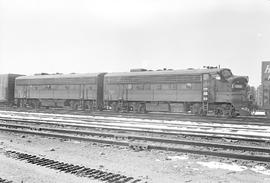 Burlington Northern diesel locomotive 720 at Auburn, Washington in 1971.