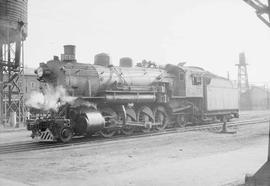 Northern Pacific steam locomotive 1643 at Brainerd, Minnesota, in 1952.