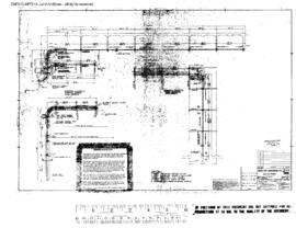 Northern Pacific Engineering Drawing, Locomotive Wheel Shop at Livingston, Montana, 1973