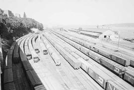 Burlington Northern Half Moon yard at Tacoma, Washington, in 1975.