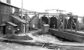 Pacific Coast Railroad servicing facilities  at Seattle, Washington, circa 1940.