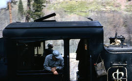 Klickitat Log and Lumber Company steam locomotive 7 at Klickitat, Washington in 1964.