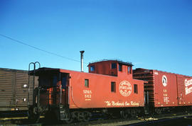 Spokane, Portland and Seattle Railway caboose 863 at Portland, Oregon in 1962.