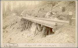 Northern Pacific bridge at Stampede, Washington Territory, in 1887.