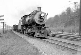 Northern Pacific steam locomotive 1538 at Black River, Washington, circa 1941.