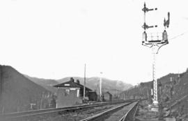 Northern Pacific station at Kennedy, Washington, circa 1945.