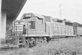 Burlington Northern diesel locomotive 2540 at Auburn, Washington in 1971.