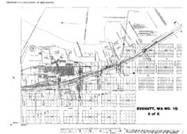 Plat Map of Great Northern Facilities at Everett, Washington, 1917