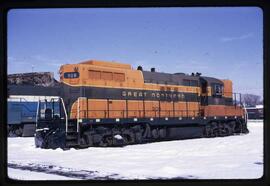 Great Northern Diesel Locomotive 908 at Minneapolis Junction, Minnesota, 1970