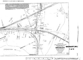 Plat Map of Northern Pacific Facilities at Bromart, Washington, 1915