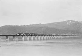 Northern Pacific diesel locomotive 2502 at Sandpoint, Idaho, in 1965.