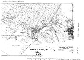 Plat Map of Milwaukee Road, Great Northern Facilities at Coeur d'Alene, Idaho, 1923
