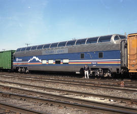 Holland America Westours passenger car 513 at West Seattle, Washington in 1990.