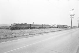 Burlington Northern diesel locomotive 724 at Auburn, Washington in 1970.