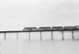 Northern Pacific diesel locomotive 2502 at Sandpoint, Idaho, in 1965.