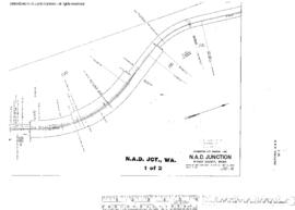 Plat Map of Northern Pacific Facilities at Naval Ammunition Depot Junction, Washington, 1953