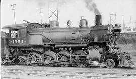 Northern Pacific steam locomotive 1263 at Seattle, Washington, circa 1925.