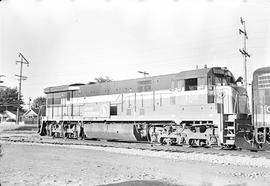 Burlington Northern diesel locomotive 5708 at Auburn, Washington in 1970.