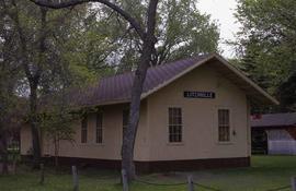 Northern Pacific depot in a park at Litchville, North Dakota, in 1998.