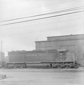 Northern Pacific diesel locomotive number 3601 at Auburn, Washington, in 1967.