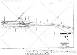 Plat Map of Great Northern Facilities at Alstown, Washington, 1913