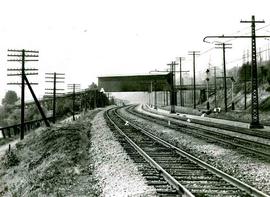 Railroad mainlines at Allentown, Washington in 1927.