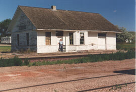 Burlington Northern Depot at Reserve, Montana, 1993