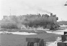 Northern Pacific steam locomotive 1163 at Duluth, Minnesota, in 1950.