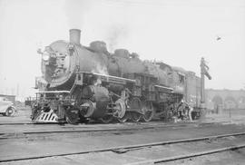 Northern Pacific steam locomotive 1706 at Tacoma, Washington, in 1950.