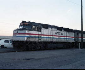 Amtrak diesel locomotive 305 at Salt Lake City, Utah on September 13, 1985.