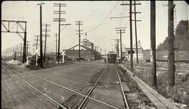 Seattle-Tacoma Interurban Railroad mainline at south Seattle, Washington, circa 1927.