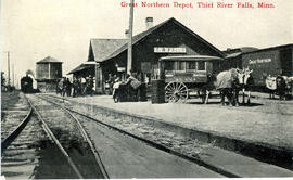 Great Northern Depot at Thief River Falls, Minnesota, undated