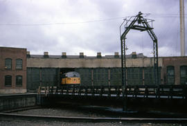 Spokane, Portland and Seattle Railway diesel locomotive 750 at Portland, Oregon in 1966.