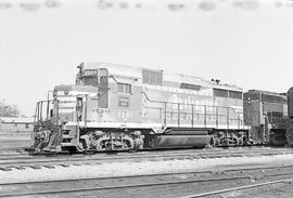 Burlington Northern diesel locomotive 2251 at Galesburg, Illinois in 1972.