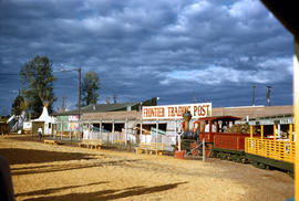 Portland Zoo Railway steam locomotive Oregon at North Portland, Oregon in 1959.