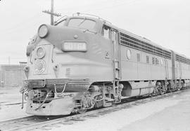 Northern Pacific diesel locomotive number 6016 at Auburn, Washington, in 1968.