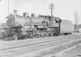 Northern Pacific steam locomotive 1682 at Auburn, Washington, in 1950.