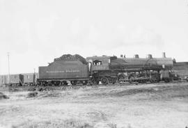 Northern Pacific steam locomotive 1901 at Forsyth, Montana, in 1935.