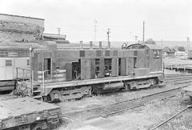 Burlington Northern diesel locomotive 417 at Auburn, Washington in 1971.