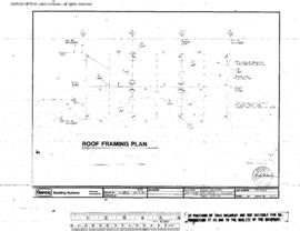 Burlington Northern Engineering Drawing, Roof Framing Plan, 1984