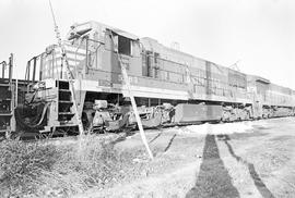 Burlington Northern diesel locomotive 5663 at Auburn, Washington in 1971.