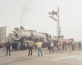 Spokane, Portland & Seattle Railway steam locomotive number 700 at Ellensburg, Washington in ...