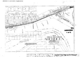 Plat Map of Northern Pacific Facilities at Aberdeen Junction, Washington, 1913