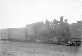 Northern Pacific steam locomotive 1068 at Dilworth, Minnesota, in 1954.