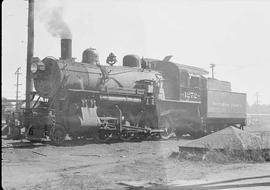 Northern Pacific steam locomotive 1272 at Auburn, Washington, in 1944.